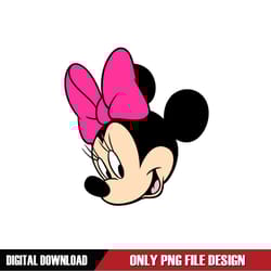 pink bow minnie mouse head png