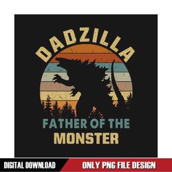 retro dadzilla father of the monster png