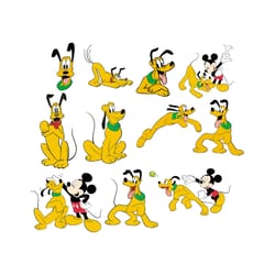 pluto and mickey bundle svg, disney svg, pluto svg, mickey svg, mickey mouse svg, mickey lovers gift svg, funny animal s