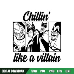 disney witches chilling like a villain svg