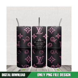 3D LV Fashion Wallet Design 20oz Tumbler Wrap PNG