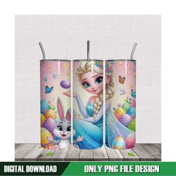 Frozen Princess Elsa Easter Bunny Tumbler Wrap PNG