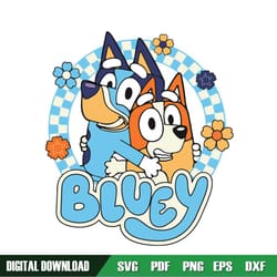 bluey bingo checkered svg, bluey cartoon svg, bluey birthday decoration svg, bingo svg