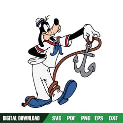 sailor goofy dog cruise trip anchor svg