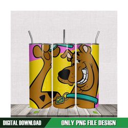 Scooby Doo Smile Tumbler Sublimation Design PNG