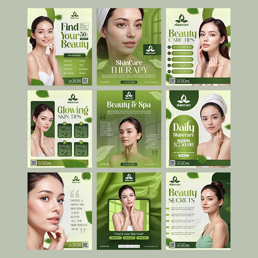 Skin Care Social Media Post Templates 0