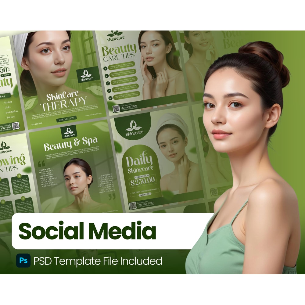 Skin Care Social Media Post Templates 1