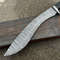 Handmade Damascus Steel Hunting Kukri Knife With Leather Sheath  Micarta Handle Christmas Gift For Himher 2