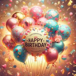 happy birthday and ribbons clip art