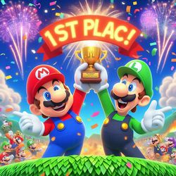 cute mario clip art : super celebration