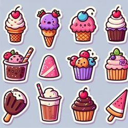 satisfy your cravings for cuteness with these adorable food stickers!