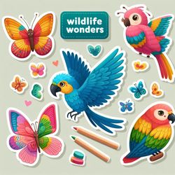 unleash the wonder of nature with wildlife wonders stickers!