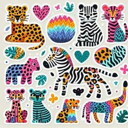 go wild with style: animal patterns stickers!