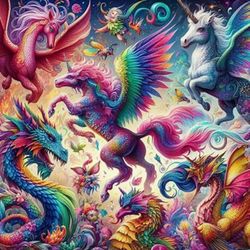 unleash the magic with fantasy creatures stickers!