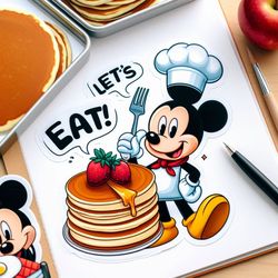 mickey's in the kitchen and it's time to eat! sticker