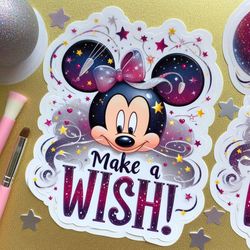 dream big with mickey: "make a wish!" sticker
