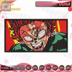 tanjiro embroidery design, demon slayer embroidery design, anime embroidery files, machine embroidery designs