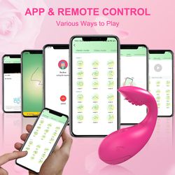 APP Bluetooth Control Vibrator for Women Clitoris G Spot Dildo Massager 2 Motors Vibrating Love Egg Panties Sex Toys for