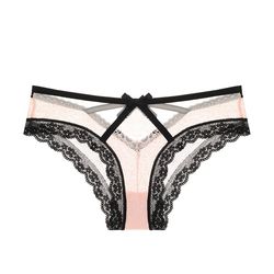 Sexy Transparent Panties Women Lace Low-waist Briefs Hollow Out Underwear Ladies Underpants Intimates G String Lingerie