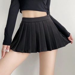 Sexy Women Pleated Skirts High Waist Summer Vintage Mini Skirts Korean Tennis Student White Designed Dance Skirt