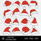 Santa Claus Hats SVG Christmas Santa Claus Hats SVG Christmas Hat SVG Santa Hat SVG 0
