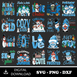 blue christmas svg bundle