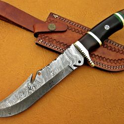 Beautifull Damascus Skinner Knife Fixed Blade Knife,