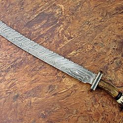 Beautifull Damascus Sword , Damascus Steel Sword , Handmade Sword ,