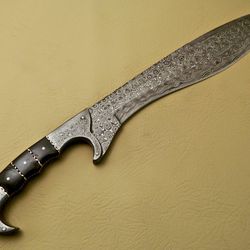 Beautifull Custom Hand Made Damascus Steel Hunting Sword Knife,