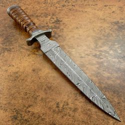 Beautifull Custom Made Damascus Steel, Tactical, Survival Dagger Knife,
