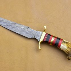 custom hand made damascus steel bowie dagger kukri hunting knife,