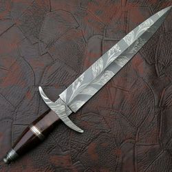 Custom Handmade Damascus Steel Dagger Knife, Hunting Knife,