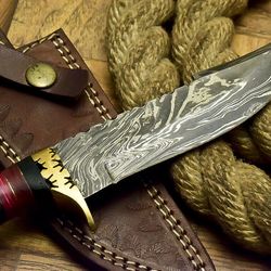Superb Handmade Damascus Steel Blade Hunting Knife,