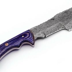Custom Hand Forged Damascus Steel Hunting Knife,Fixed Blade Knife,