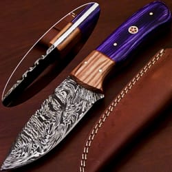 fantstic custom hand made damascus steel full tang knife,