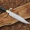 Handmade Bowie Knife With Leather Sheath Custom Fixed Blade Hunting Knife Brass Guard 5
