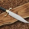 Handmade Bowie Knife With Leather Sheath Custom Fixed Blade Hunting Knife Brass Guard 5