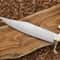 Handmade Bowie Knife With Leather Sheath Custom Fixed Blade Hunting Knife Brass Guard 6