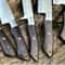 Handmade Carbon Steel Chef Knife Set 5 Piece With Leather Roll Gift For Chefs 1