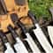 Handmade Carbon Steel Chef Knife Set 5 Piece With Leather Roll Gift For Chefs 2