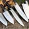 Handmade Carbon Steel Chef Knife Set 5 Piece With Leather Roll Gift For Chefs 3