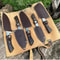 Handmade Carbon Steel Chef Knife Set 5 Piece With Leather Roll Gift For Chefs 4