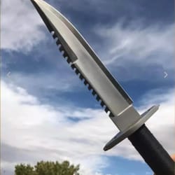handmade d2 steel survival knife tribute design with classic outdoor styling