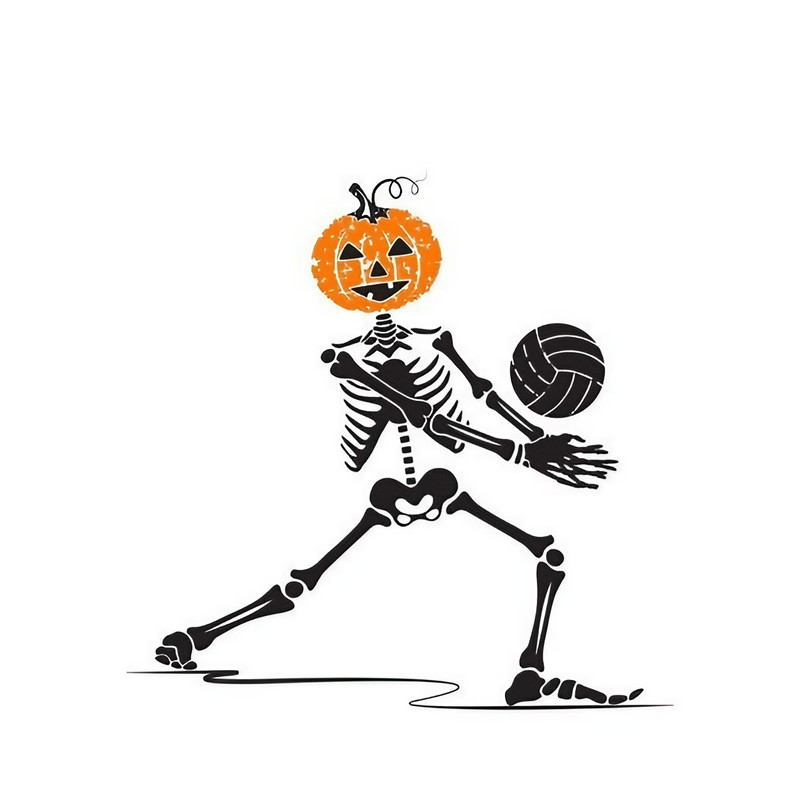 Skeleton Volleyball Pumpkin SVG Halloween Skeleton Svg Halloween Svg Skeleton Svg Designs Svg 0
