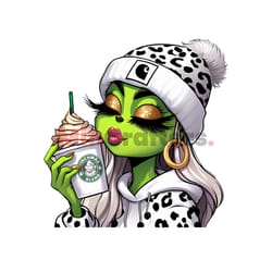 retro grinchmas blend leopard png