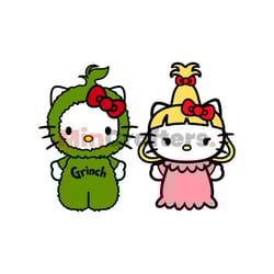 grinch cindylou christmas hello kitty svg