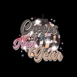 cheers to the new year disco ball png