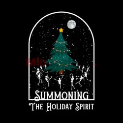summoning the holiday spirit christmas tree svg cricut file