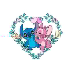 angel kiss stitch wreath valentine svg