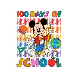 mickey mouse 100 days of school svg